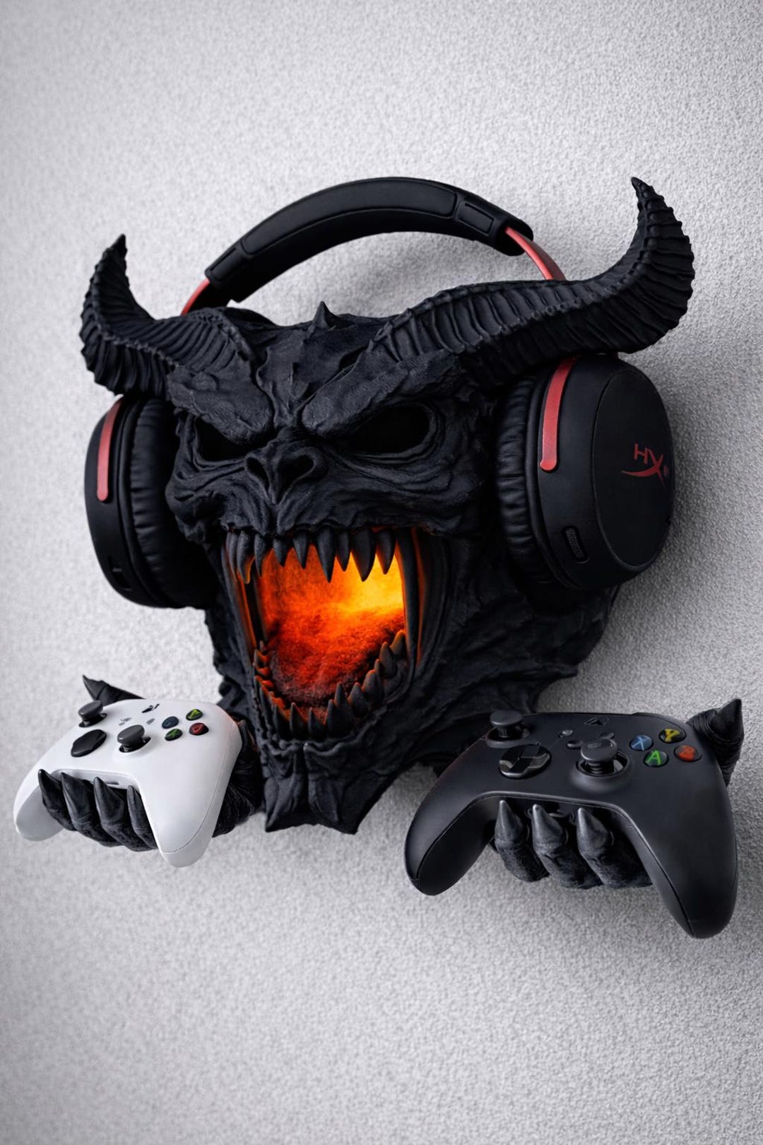 RGB Demon Headphone & Controller Wall Mount | Demon Gaming Display With ...