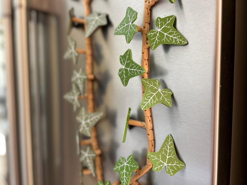Ivy Leaf Fridge Magnets: Plant Lover Gift, Home Decor image 2