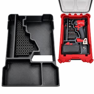 Rangement pour tournevis à percussion hexagonal M18 FUEL 1/4" | Compatible avec le système Milwaukee Compact PACKOUT | Rangement pour tournevis à percussion
