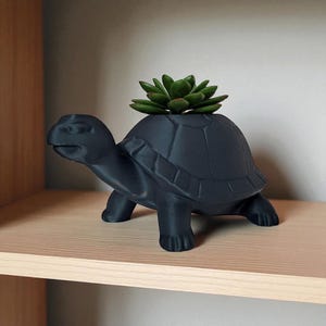 Turtle Plant Pot | Cute Turtle Planter | Animal Shelf Planter Decor