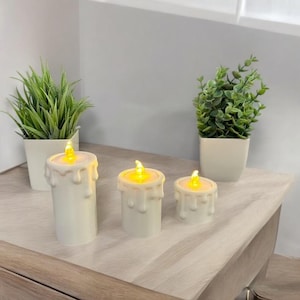 Tea Light Candle Set | LED Tea Lights | Fake Flickering Candles | Witchy Decor | Mini Ambient Candles | Cozy Home Lighting