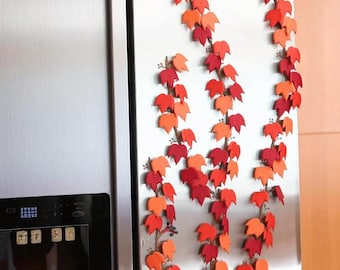 Boston Ivy Vine Fridge Magnets: Nature Inspired Refrigerator Decor