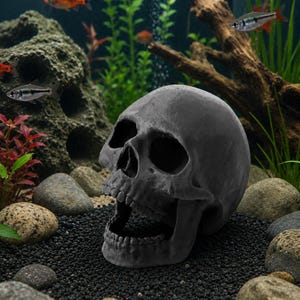 aquarium fish tank ornament resin skeleton skull diy skull accessory Fish Tank Skull