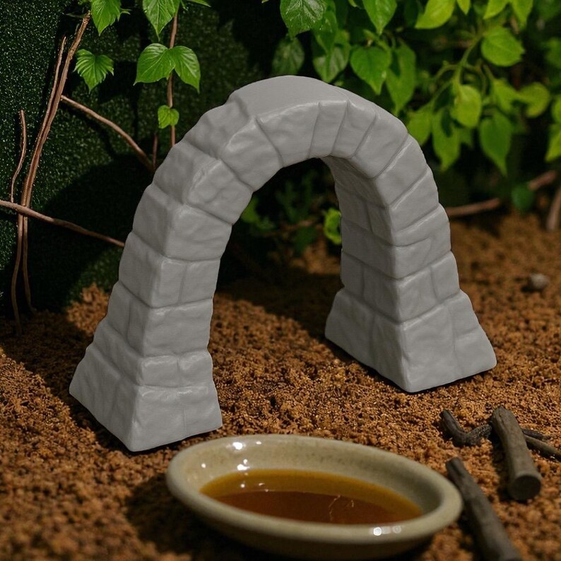 Arco de roca para terrario: decoración para reptiles y hábitat de mascotas imagen 2