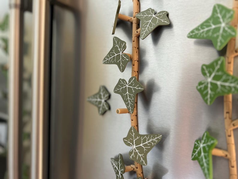 Ivy Leaf Fridge Magnets: Plant Lover Gift, Home Decor image 4