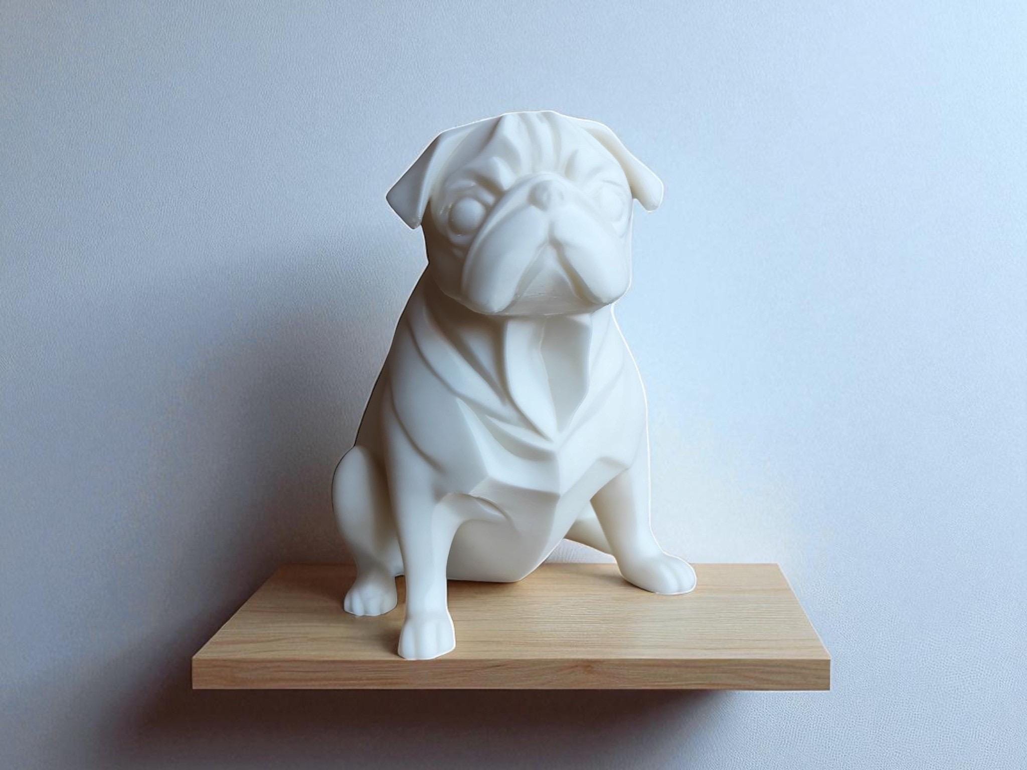 パグの像｜モダンな犬の棚置物｜犬好きへのギフト - Etsy 日本