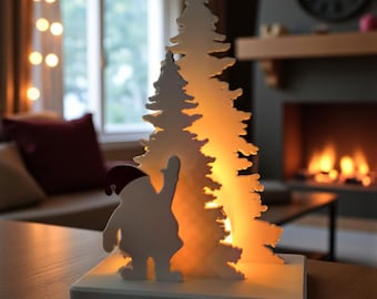 Santa Claus Tea Light Scene | LED Christmas Decoration