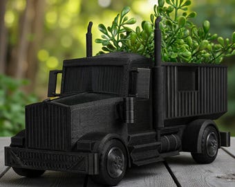 Semi Truck Planter | Truck Bed Plant Pot, Desk Decor
