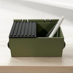 Miniaturowy organizer na biurko w kształcie śmietnika: oryginalny uchwyt na długopisy i ołówki zdjęcie 1