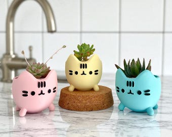 Kitten Succulent Planter | Cat Plant Pot