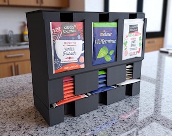 Tea Packet Organizer: Kitchen Tea Bag Dispenser Box