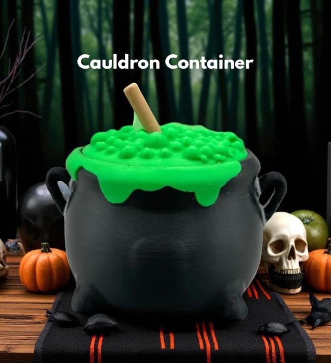 Witch Cauldron Container | Halloween Candy Bowl | Spooky Witch Decor - Etsy