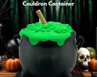 Pojemnik na kocioł czarownicy | Miska na cukierki na Halloween | Upiorny wystrój czarownicy