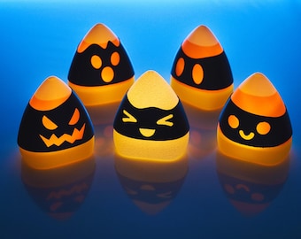 Candy Corn Halloween Tea Lights | Spooky Party Decor