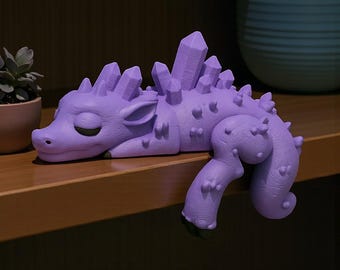 Sleeping Crystal Dragon Shelf Figurine | Fantasy Decor Gift