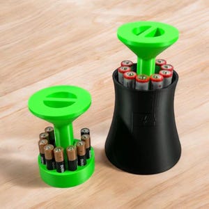 Power Plant Battery Holder: AA/AAA Battery Storage Organizer