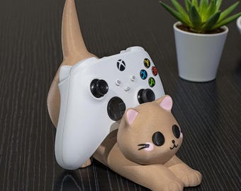 Cat Controller Stand | Cute Cat Gaming Controller Holder | Gamer Desk Decor