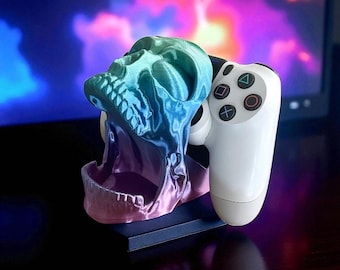 Skull-controllerstandaard | Spookachtige houder voor gamecontroller | Cadeau Halloween-gamer