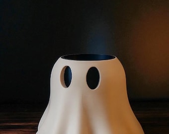 Ghost Flower Pot | Spooky Ghost Planter | Halloween Plant Holder