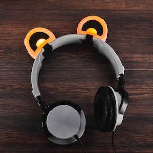 LED Bear Headset Ears | RGB Gaming Ears | Streamer Cosplay Ears