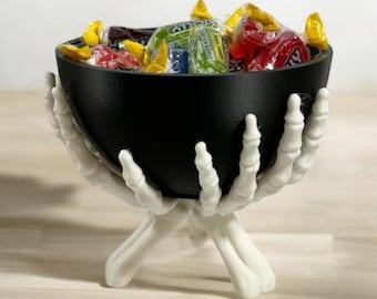 Bol Tête De Mort Halloween | Diamètre 26 Cm | Pour Bonbons, Snacks | Décoration Effrayante Fête D'horreur - 10