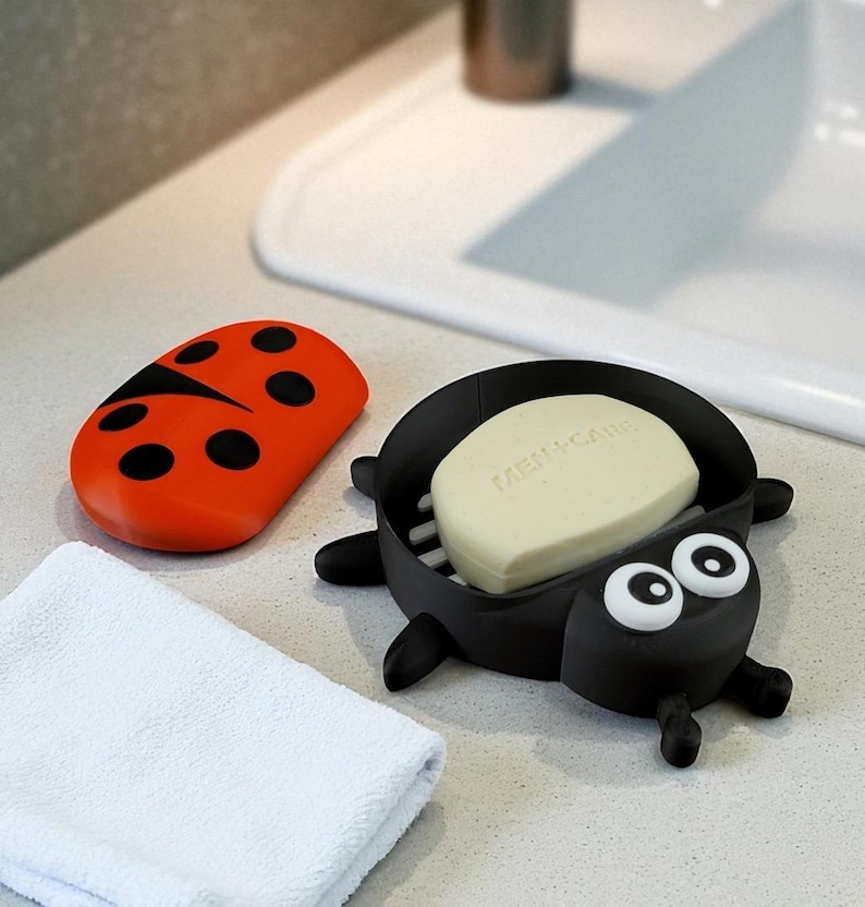 QuantumQuill3D Ladybug Soap Dish - Thumbnail 4