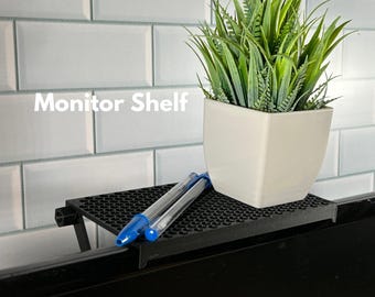 Computer Monitor Shelf: Floating Desk Organizer, TV Shelf