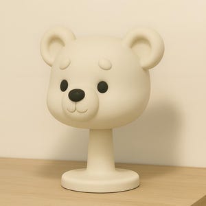 Chibi Bear Headphone Stand | Gamer Desk Decor image 3