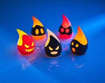 Spooky Flame Devil Halloween Lights: Eerie Mini Lantern Decor