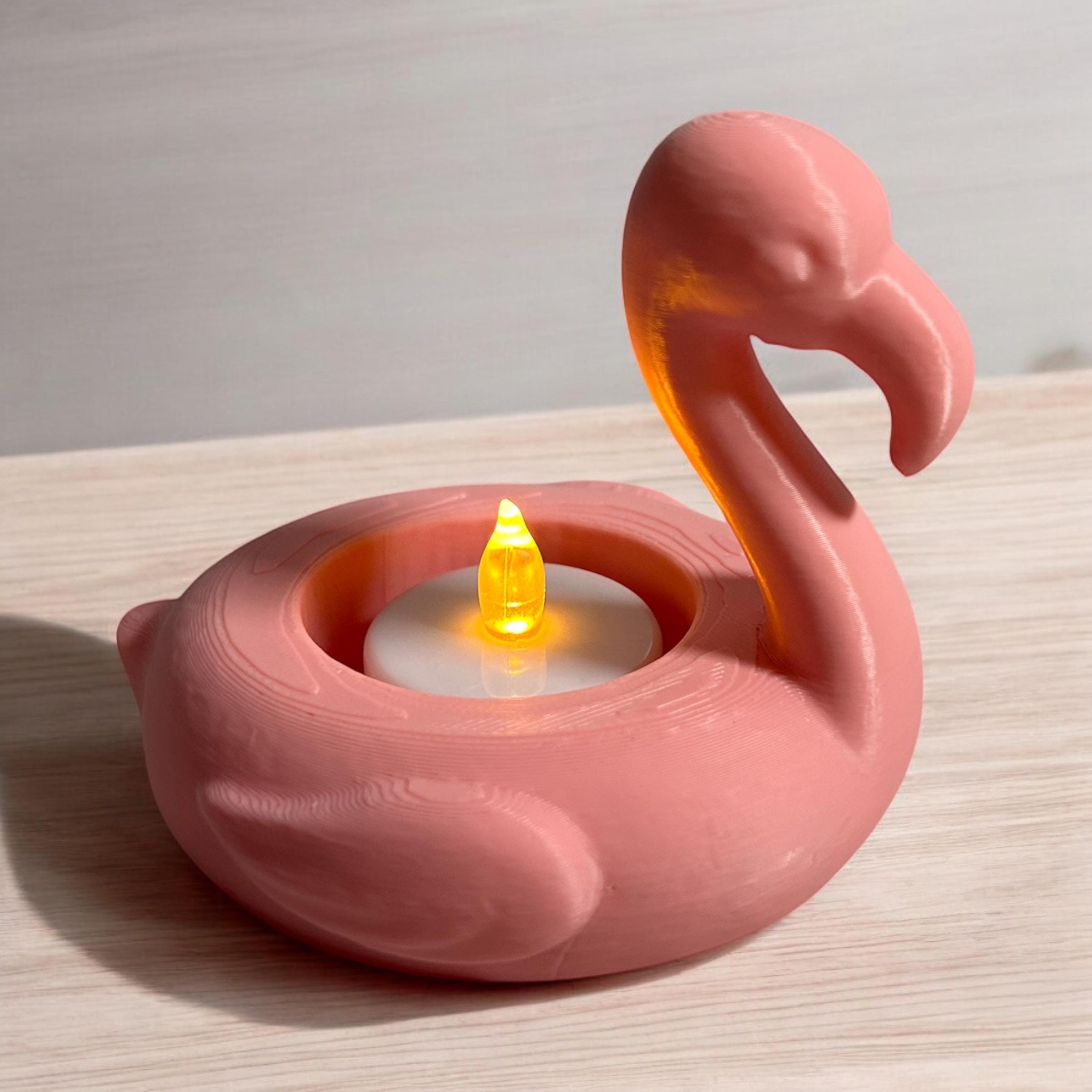 Flamingo Tea Light Holder: Tropical Home Decor Candle Stand - Etsy