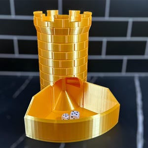 Torre de dados del castillo / Torre de dados DnD, Torre de dados DnD, Juegos de mesa, Torre de dados portátil, Torre de dados medieval, Torre de dados de dragón, Juego de dados