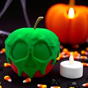 Spöklikt äpple-ljushållare: Halloween-ljusdekoration bild 2