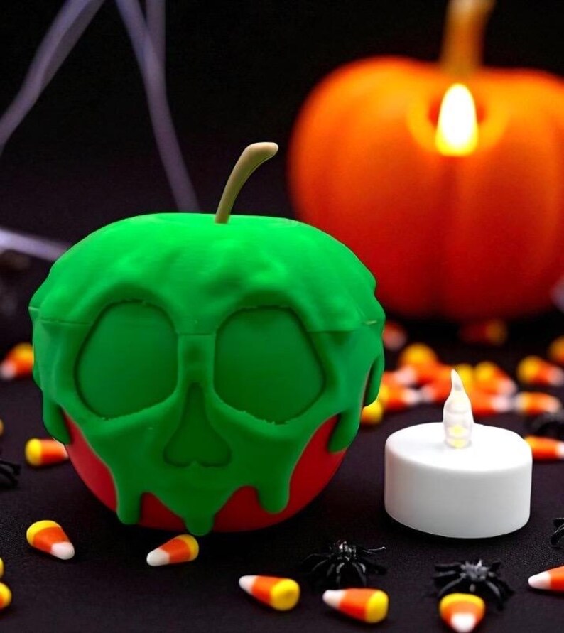 Spöklikt äpple-ljushållare: Halloween-ljusdekoration bild 2