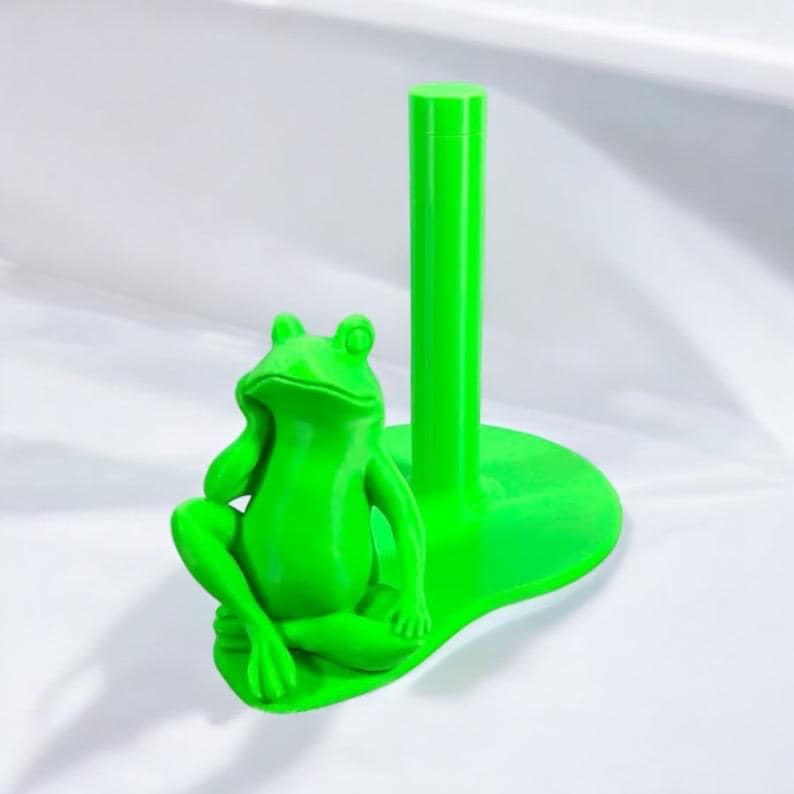 Whimsical Frog Toilet Paper Holder: Bathroom Decor Accessory image 5