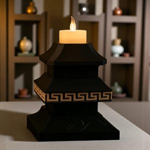 Pagoda Tea Light Holder | Pagoda LED Candle Stand | Asian Temple