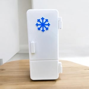 Novelty Mini Fridge with Ice Drawer: Portable Drink Cooler image 4