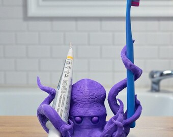 Octopus Toothbrush Holder | Bathroom Decor