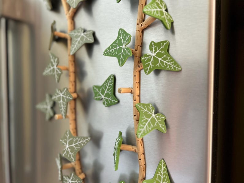 Ivy Leaf Fridge Magnets: Plant Lover Gift, Home Decor image 5