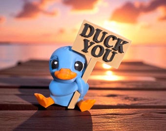 Letrero de pato divertido: decoración de escritorio peculiar - Duck You