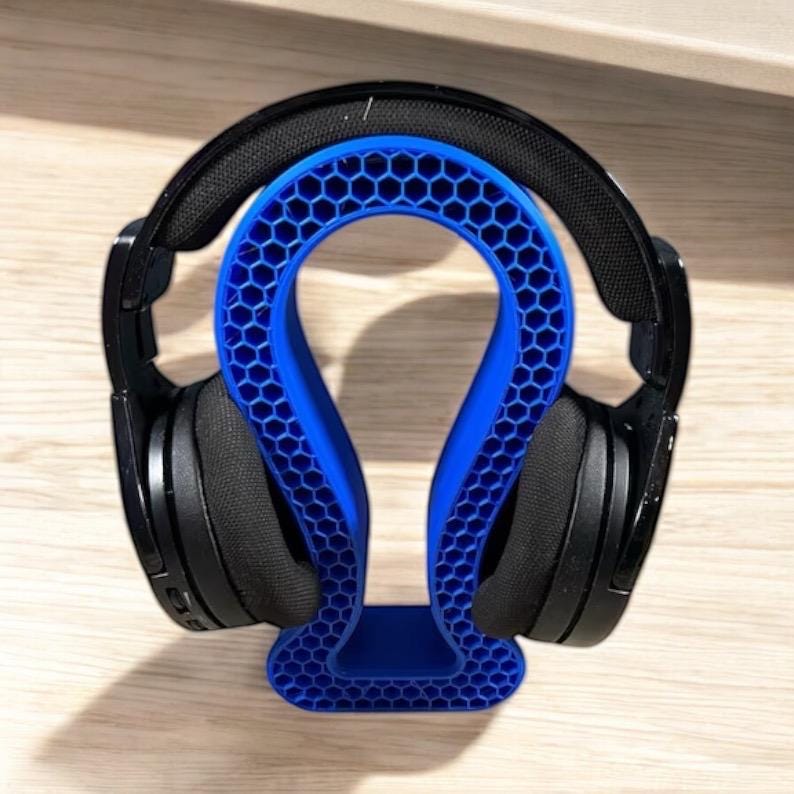Honeycomb Headphone Stand: Stylish Gaming Headset Holder image 2