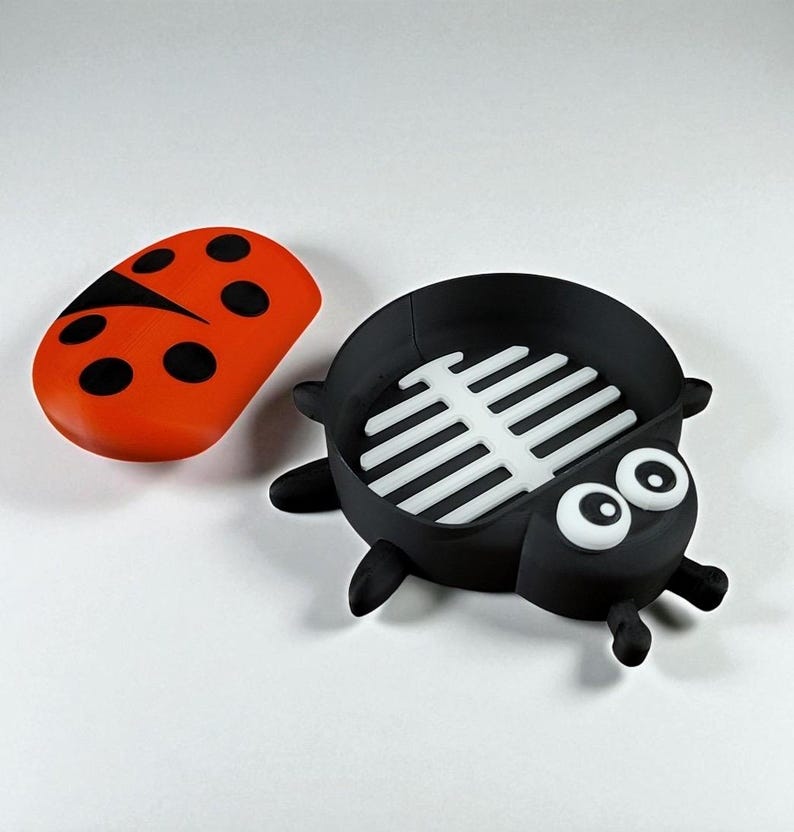 QuantumQuill3D Ladybug Soap Dish - Thumbnail 3