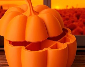Pumpkin Storage Box: Fall Halloween Decor Container