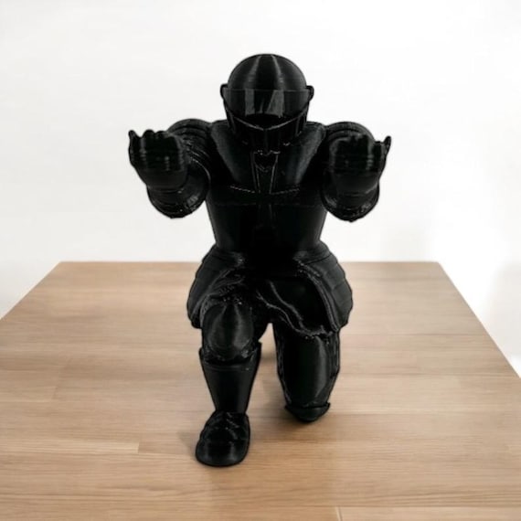 騎士のペンホルダー：中世のデスク装飾、オフィスのペンスタンド