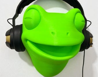 Supporto per cuffie a forma di rana: originale decorazione da parete, regalo per gamer