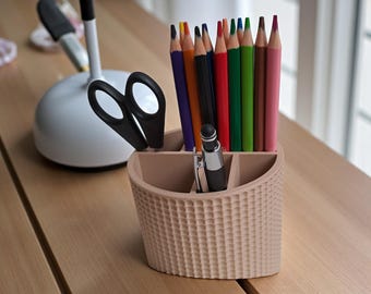 Inclined Pencil Holder | Angled Pen Tray | Modern Desk Organizer