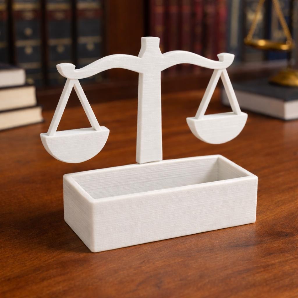 Scale Card Box Scales of Justice Business Card Holder | Lawyer Card Display | Attorney ...