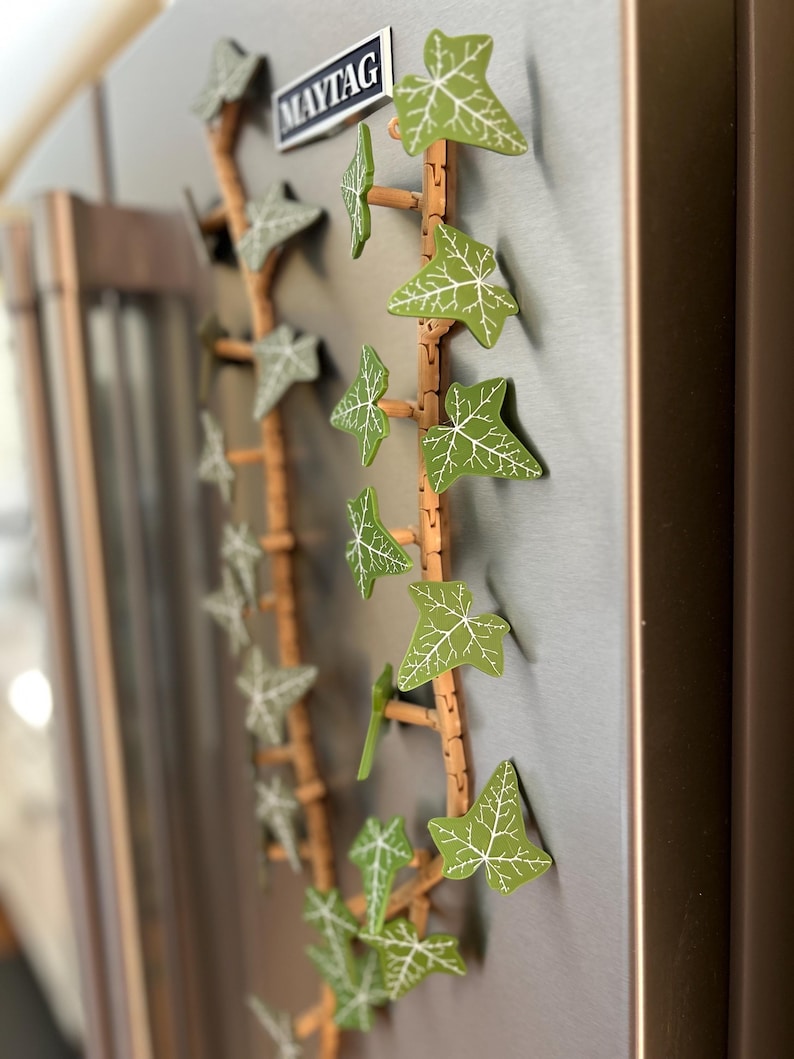 Ivy Leaf Fridge Magnets: Plant Lover Gift, Home Decor image 10