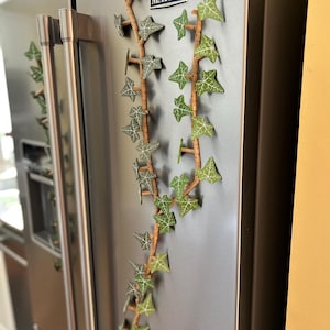 Magnetivy Fridge Magnets | Ivy Leaf Refrigerator Decor | Mini Plant Magnets for Kitchen | Greenery Fridge Accessories | Plant Lover Gift