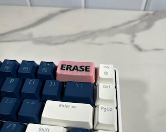 Pink Eraser Backspace Keycap: Funny Novelty MX Keycap