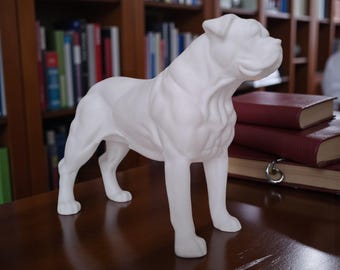 Standbeeld Amerikaanse bulldog: plankdecor hondenliefhebber